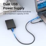 Cavo USB 3.0 A-Micro-B Vention ad alta velocità 5Gbps - Conduttore in rame smaltato - Alimentatore 3A - Colore nero - immagine 4