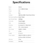 Cavo Vention 4 in 1 USB-C - Ricarica rapida 100 W - Trasferimento 480 Mbps - Chip E-Marker - Struttura intrecciata resistente - Colore nero - immagine 5