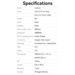 Cavo Ethernet Cat8 Vention - 1 m - Velocità 40 Gbps - Larghezza di banda 2000 MHz - Bassa latenza - Connettori nichelati - Colore nero - immagine 5