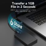 Vention Custodia USB 3.1 Gen 2-C - Trasferimento 6 Gbps - UASP e Trim - Modalità sospensione - Protezione ABS - Facile installazione - Colore nero - immagine 3