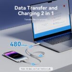 Cavo Vention da USB-C a Lightning - Connettore nichelato - Potenza 27 W - Corrente 3 A - 2 m - Colore nero - immagine 3