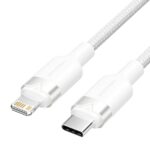 Cavo di ricarica USB-C/Lightning Vention - Alluminio intrecciato - 480 Mbps - 3 A - 27 W max - 2 m - Colore bianco - immagine 2