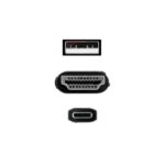 Nanocavo Cavo convertitore HDMI maschio a USB-C maschio - Lunghezza 1,8 m - Colore nero - immagine 3