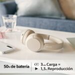 Sony WH-CH520 Cuffie Bluetooth 5.2 con microfono integrato - Archetto regolabile - Connettività multipunto - Cuffie girevoli - Autonomia fino a 50 ore - Colore beige - immagine 5