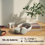 Sony WH-CH520 Cuffie Bluetooth 5.2 con microfono integrato - Archetto regolabile - Connettività multipunto - Cuffie girevoli - Autonomia fino a 50 ore - Colore bianco - immagine 5