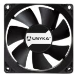 Ventilatore Unykach Server 80 mm a doppia sfera - Velocità massima 2000 giri/min - Connettore a 4 pin con controllo della temperatura - Colore nero - immagine 2