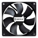 Ventilatore Unykach Server 120 mm a doppia sfera - Velocità massima 1800 giri/min - Connettore a 4 pin con controllo della temperatura - Colore nero - immagine 2