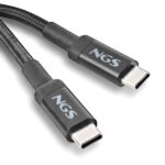 Cavo NGS 2.0 da USB-C maschio a USB-C maschio - Ricarica ultraveloce fino a 100 W - Lunghezza 2 m - Colore nero - immagine 3