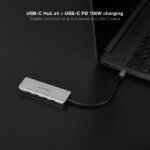 Hub Nanocable USB-C 3.2 con 4 porte USB-C 3.2 + 1 porta USB-C PD 100W - Velocità di trasferimento fino a 10Gbps - Cavo da 0,10m - immagine 3