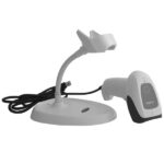 Lettore di codici a barre 1D USB con supporto - Indicatore LED, segnale acustico - Velocità 300 volte al secondo - Colore bianco - immagine 3