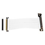 Cavo di prolunga Abysm PCIe 4.0 x16 flessibile - Schermatura EMI - Lunghezza 17 cm - Colore bianco - immagine 2