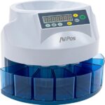 AVPos Contatore/Classificatore di monete  CCM6 - Monete da 1 centesimo a 2 euro - Colore bianco/blu - immagine 3