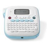 15 cornici e 250 simboli - Larghezza nastro 12 mm - Taglio nastro manuale - Tastiera QWERTY - Colore blu/bianco