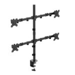 Ewent EW1514 Supporto da tavolo con braccio articolato per 4 monitor da 10"-32" - Girevole - Gestione dei cavi - Peso max 8 kg - VESA 100x100 mm - immagine 3