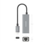 Aisens Convertitore USB3.1 GEN1 da USB-C a Ethernet Gigabit 10/100/1000 MBPS - 15 cm - Colore grigio - immagine 4