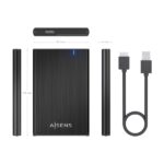 Aisens Box esterno da 2,5" ASE-2528B 9,5 mm SATA a USB 3.0/USB3.1 GEN1 - Colore nero - immagine 5