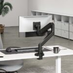 Aisens Supporto da tavolo PRO Contrappeso girevole e inclinabile per monitor/TV 27 kg (3 perni - 1 braccio) da 24-57 - Colore nero - immagine 4