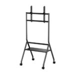 Aisens Supporto da pavimento ECO con ruote - 1 ripiano per schermo interattivo/TV 80 kg da 37-86 - Colore nero - immagine 3