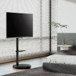 Aisens Supporto da pavimento con ruote - Vassoio per DVD per monitor/TV 50 kg da 37-86 - Colore nero - immagine 4