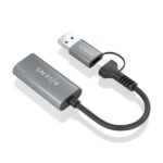 Aisens Convertitore in alluminio USB-A+USB-C a HDMI 1080P@60HZ - USB-A/M+USB-C/M-HDMI/H - 15 cm - Colore grigio - immagine 3