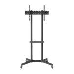 Aisens Supporto da pavimento ECO con ruote - Vassoio per DVD per monitor/TV 45 kg da 37-70 - Colore nero - immagine 2