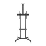 Aisens Supporto da pavimento ECO con ruote - Vassoio per DVD e supporto per videocamera per monitor/TV 45 kg da 37-70 - Colore nero - immagine 2