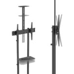Aisens Supporto da pavimento ECO con ruote - Vassoio per DVD e supporto per videocamera per monitor/TV 45 kg da 37-70 - Colore nero - immagine 4