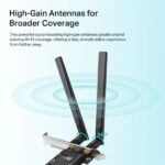 TP-Link Archer TX20E Adattatore PCIe WiFi 6 AX1800 Bluetooth 5.2 con 2 antenne ad alto guadagno - immagine 3