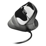 NGS Samsara Mouse ergonomico verticale Laser 3200 dpi - 5 pulsanti - Silenzioso - Colore nero