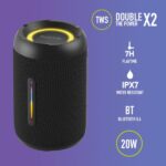NGS Roller Furia 2 Tiny Altoparlante Bluetooth 20W TWS - Illuminazione LED - Autonomia fino a 7 ore - Resistenza all'acqua IPX7 - Colore nero - immagine 4