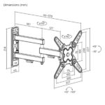Cromad Supporto a parete con braccio articolato per TV da 13"-43" - Girevole, inclinabile e doppia estensione - Peso massimo 20 kg - VESA 200x200 - immagine 5