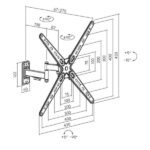 Cromad Supporto a parete con braccio articolato per TV da 13"-55" - Girevole, inclinabile e con doppia estensione - Peso massimo 25 kg - VESA 400x400 - immagine 5