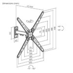 Cromad Supporto a parete con braccio articolato per TV da 13"-55" - Girevole, inclinabile ed estensibile - Peso massimo 25 kg - VESA 400x400 - immagine 5