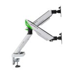 Aisens Supporto da tavolo per gaming con contrappeso girevole e inclinabile per monitor/TV 16 kg - 3 perni - 2 bracci - 17"-38" - Colore bianco - immagine 3