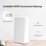 Router wireless Mercusys 4G LTE - 300 Mbps a 2,4 GHz e 867 Mbps a 5 GHz - 2 porte 10/100 Mbps - Colore bianco - immagine 4