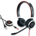 Jabra Evolve 40 MS Cuffie con microfono USB/3,5 mm - Cancellazione passiva del rumore - Archetto regolabile - Comandi sul cavo - Colore nero - immagine 3