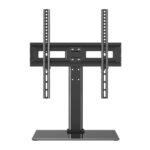 Unykach Supporto da tavolo per TV da 23"-60" - Base in vetro temperato - Peso massimo 40 kg - VESA 400x400 mm - Colore nero - immagine 2