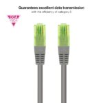Nanocavo Cavo di rete Patch cord Cat.6 UTP AWG26 CCA - Lunghezza 0,25 m - Colore grigio - immagine 3