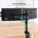 Nanocavo Cavo di alimentazione CEE7 maschio a 2x C-13 femmina 3 m - Colore nero - immagine 3