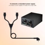 Nanocavo Cavo di alimentazione CEE7 maschio a 2x C-13 femmina 3 m - Colore nero - immagine 4