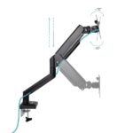 Tooq Supporto da tavolo con braccio articolato per monitor da 13"-34" - Girevole e inclinabile - Gestione dei cavi - Peso max 10 kg - VESA 100x100 mm - Colore nero - immagine 2