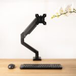 Tooq Supporto da tavolo con braccio articolato per monitor da 13"-34" - Girevole e inclinabile - Gestione dei cavi - Peso max 10 kg - VESA 100x100 mm - Colore nero - immagine 3
