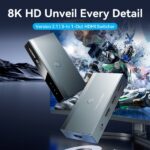 Vention Switch/Splitter HDMI 2.1 - 3x HDMI 2.1 Femmina 8K - USB-C - Colore Grigio - immagine 2