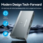 Vention Switch/Splitter HDMI 2.1 - 3x HDMI 2.1 Femmina 8K - USB-C - Colore Grigio - immagine 3