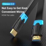 Cavo piatto HDMI maschio-maschio 2.0 4K Vention - 8 m - Colore nero - immagine 2