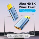 Vention Adattatore Displayport 1.4 8K maschio a HDMI 2.1 8K femmina - Colore blu - immagine 2
