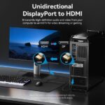 Cavo Vention DisplayPort maschio 1.4 8K a HDMI 2.1 8K - 1,8 m - intrecciato - colore nero - immagine 5