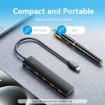 Vention HUB 5 in 1 da USB-C a 4xUSB 3.2 Gen2/USB-C 10G - 0,15 m - Colore nero - immagine 3