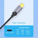 Cavo Vention USB-C a 2xRCA maschio - 2 m - intrecciato - colore grigio - immagine 2
