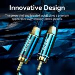 Cavo Vention da jack 3,5 a 2xRCA maschio - 1 m - intrecciato - Colore verde - immagine 3